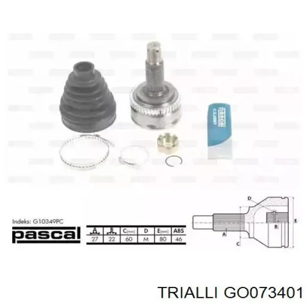 Купити GO073401 Trialli Шарнір приводу зовнішній