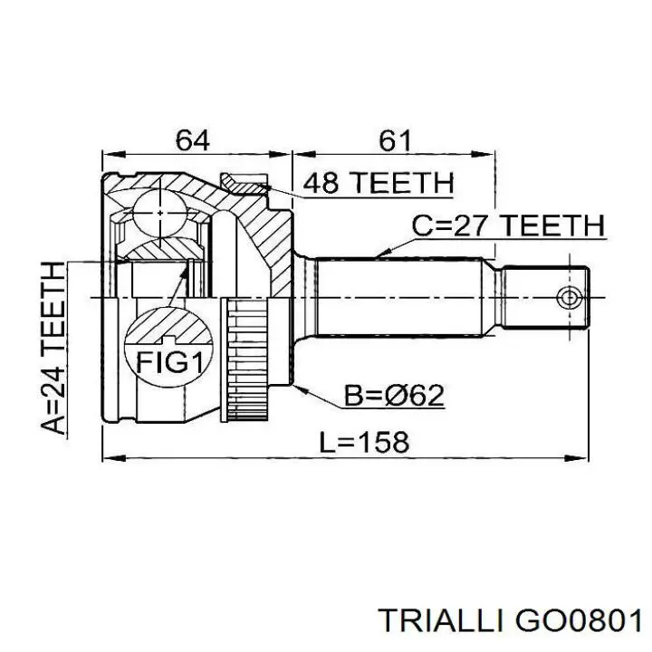 Граната колісна Trialli GO0801 ціна, від 36.11 USD