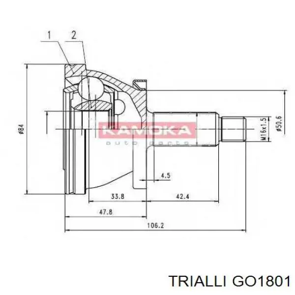 Граната колісна Trialli GO1801 ціна, від 21.59 USD