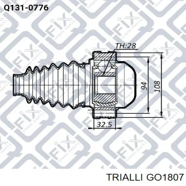 GO1807 Trialli ШРКШ внутрішній, передній