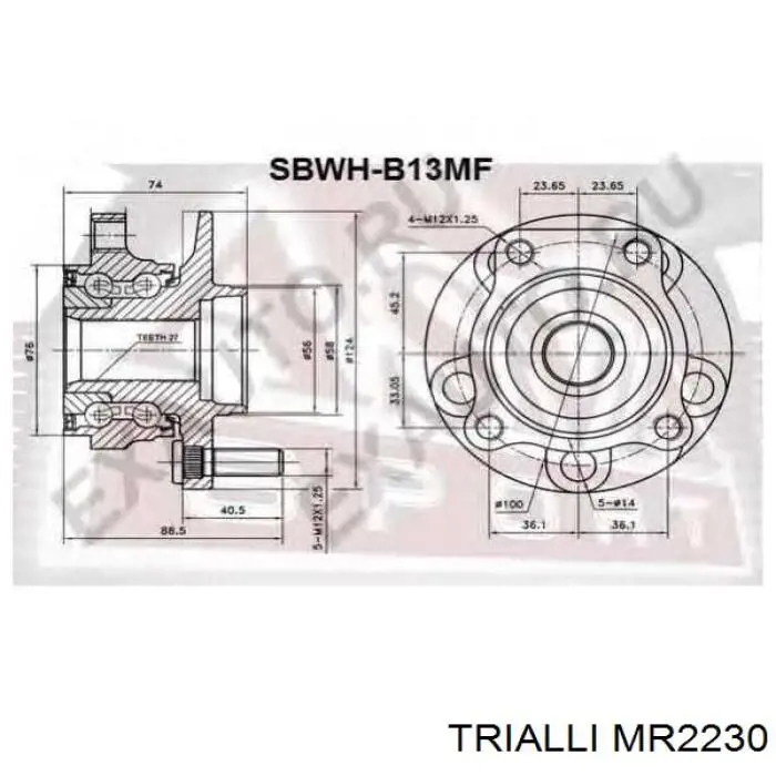 Купити MR2230 Trialli Маточини передніх коліс