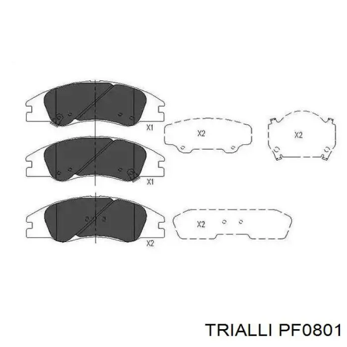PF0801 Trialli Передні гальмівні колодки