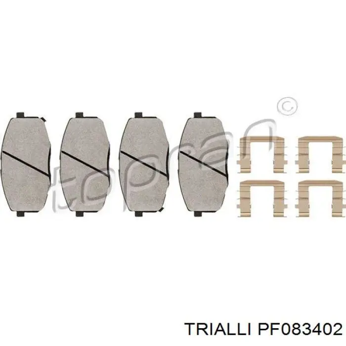Гальмівні колодки Trialli PF083402 ціна, від 19.00 USD