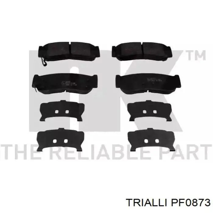 Задні гальмівні колодки PF0873 Trialli