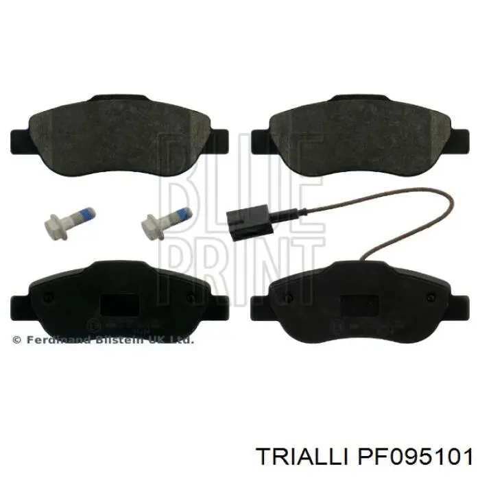 Купити PF095101 Trialli Колодки гальмівні передні, дискові