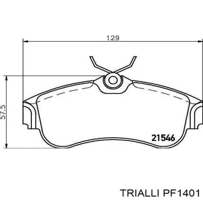 Гальмівні колодки Trialli PF1401 ціна, від 12.67 USD