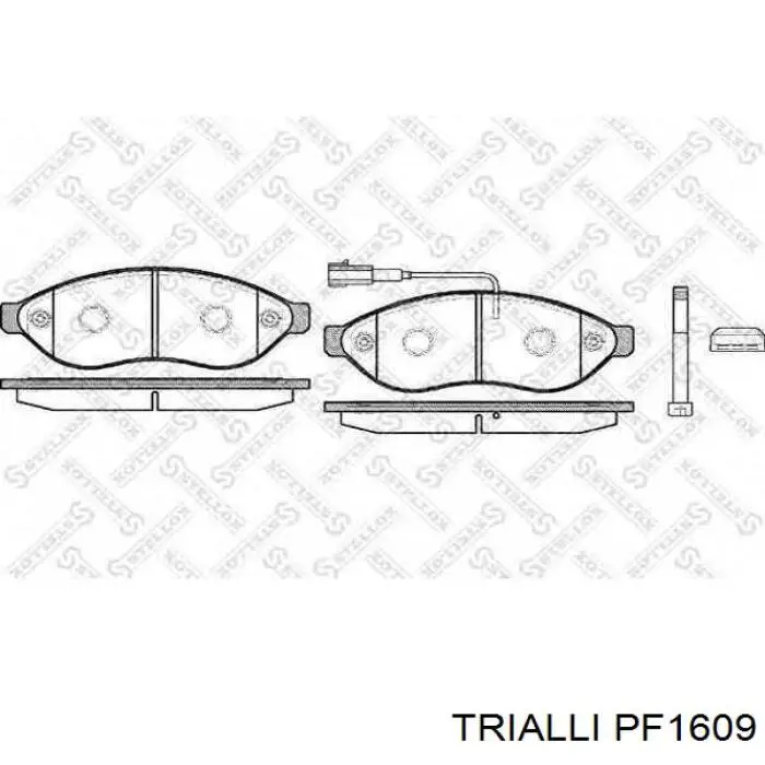 Колодки гальмівні передні, дискові PF1609 Trialli