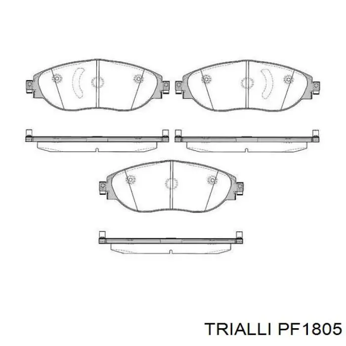 Передні тормозні колодки PF1805 Trialli