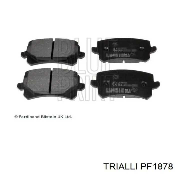 PF1878 Trialli Колодки гальмівні задні, дискові