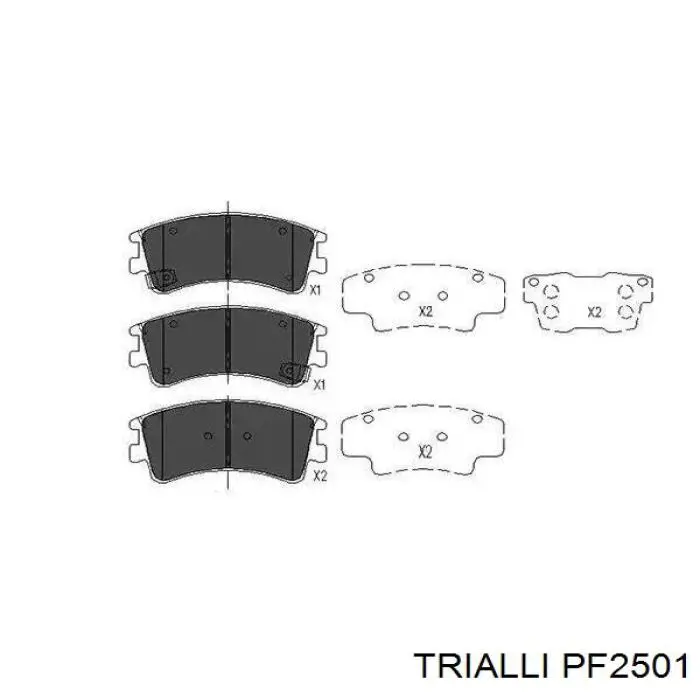 Колодки гальмівні передні, дискові PF2501 Trialli