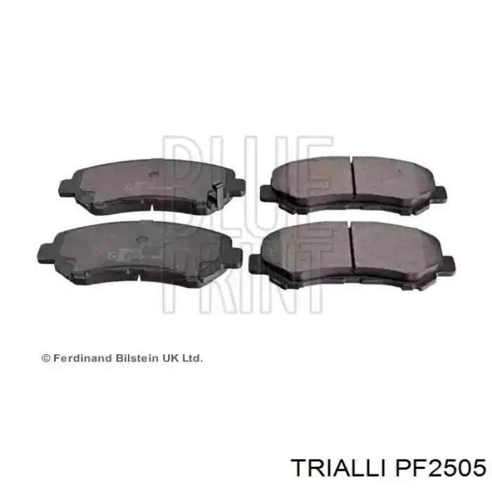 Передні тормозні колодки PF2505 Trialli