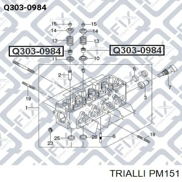 Сальник коленвала двигуна, передній Trialli PM151 ціна, від 1.24 USD