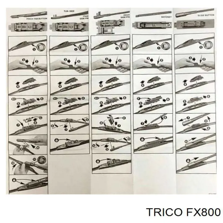 Щітка-двірник лобового скла, водійська FX800 Trico