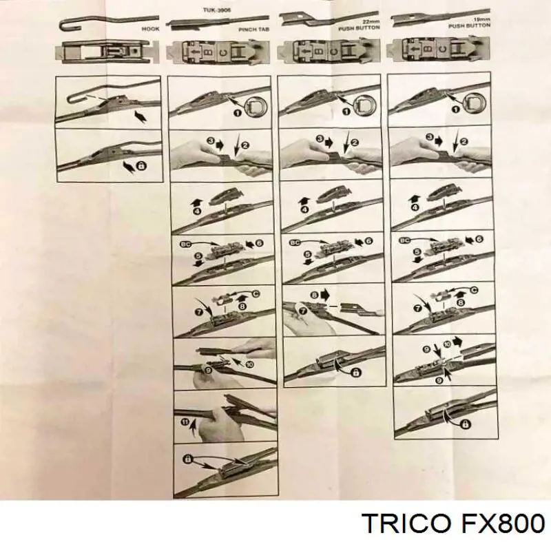 Купити FX800 Trico Щітка-двірник лобового скла, водійська