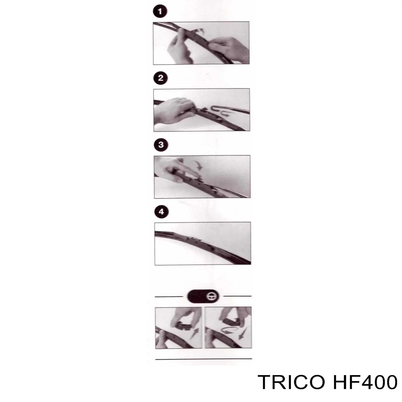 Щітка-двірник лобового скла, пасажирська Trico HF400 ціна, від 8.68 USD