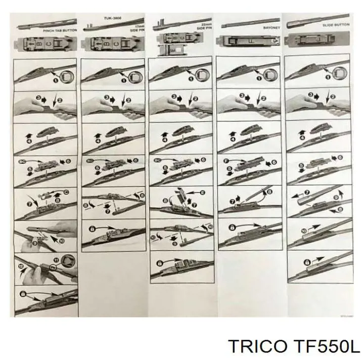 Щітка-двірник лобового скла, водійська TF550L Trico