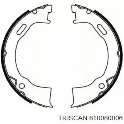Колодки ручника / стоянкового гальма Triscan 810080006 ціна, від 20.97 USD