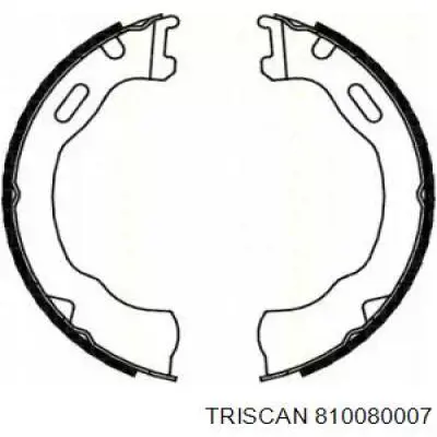 Колодки ручника / стоянкового гальма Triscan 810080007 ціна, від 32.21 USD