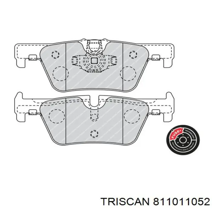 Задні гальмівні колодки 811011052 Triscan