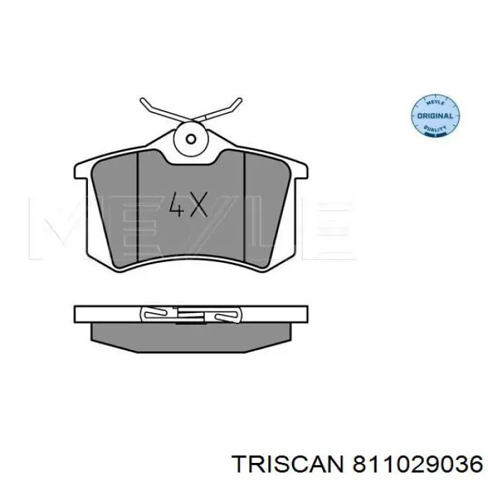 Колодки гальмові задні, дискові 811029036 Triscan