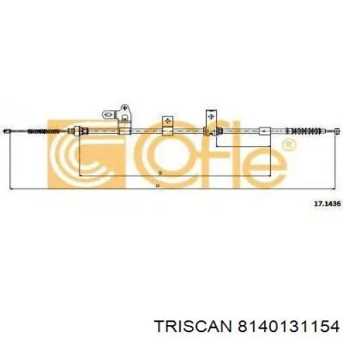 Трос стоянкового гальма задній лівий Starline SLABR1819 ціна, від 17.13 USD