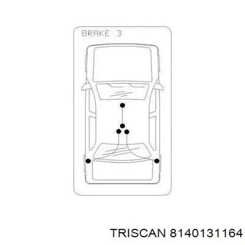 Трос стоянкового гальма задній правий Triscan 8140131164 ціна, від 11.49 USD