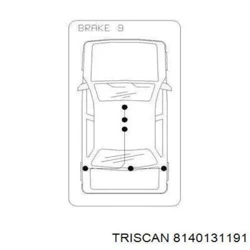 Трос ручного гальма задній, правий 8140131191 Triscan