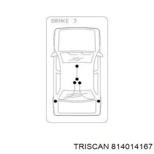 Трос ручника задній лівий Triscan 814014167