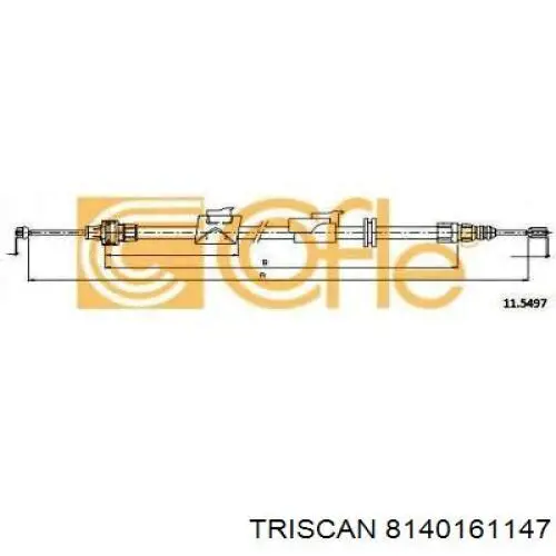 Трос стоянкового гальма задній правий AIC 75313 ціна, від 19.57 USD