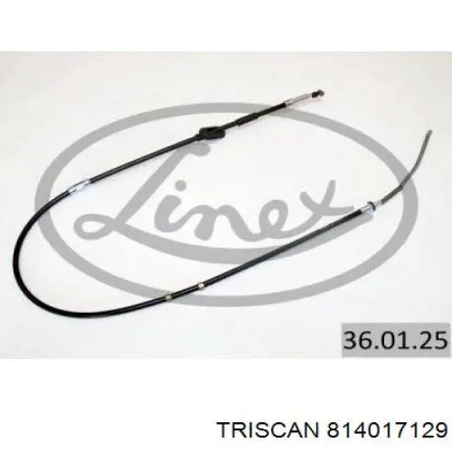 Трос стоянкового гальма задній правий Triscan 814017129 ціна, від 23.64 USD