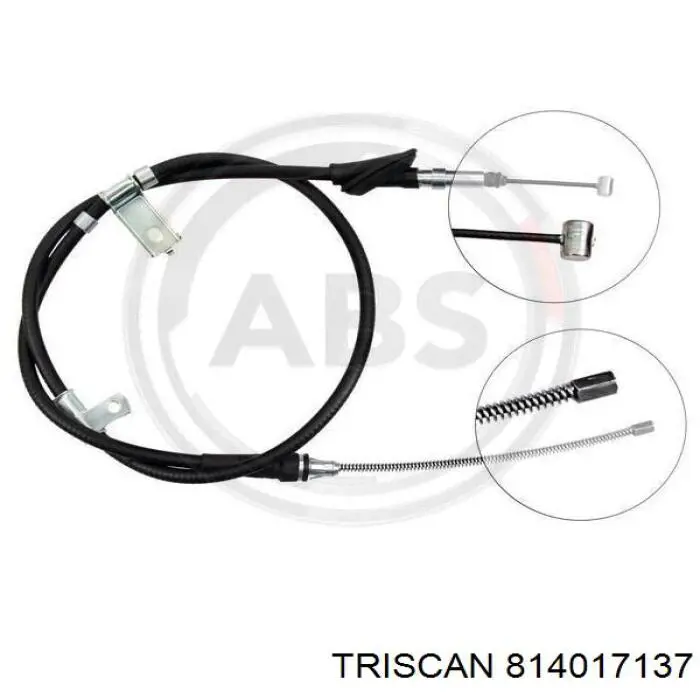 Купити 814017137 Triscan Трос ручного гальма задній, правий