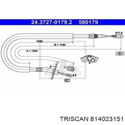 Гальмо стоянкове Triscan 814023151