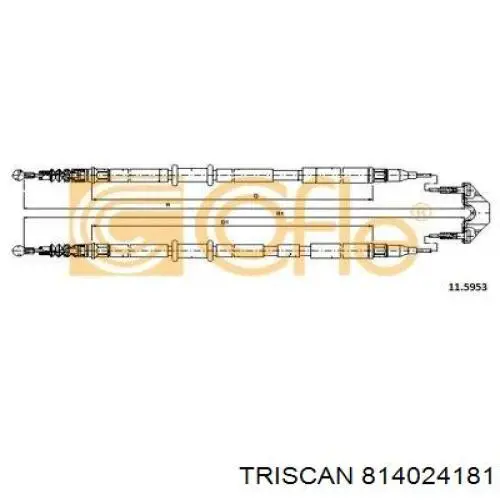 Гальмо стоянкове Opel 522034