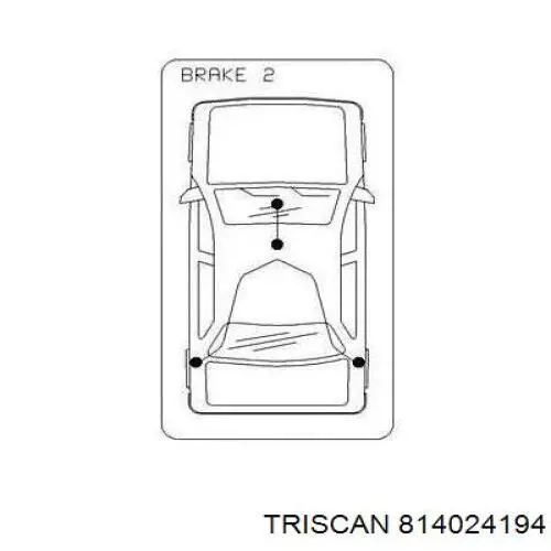 Трос ручного гальма задній, правий/лівий Triscan 814024194 ціна, від 29.38 USD