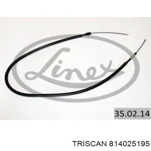 Трос ручного гальма задній, правий 814025195 Triscan