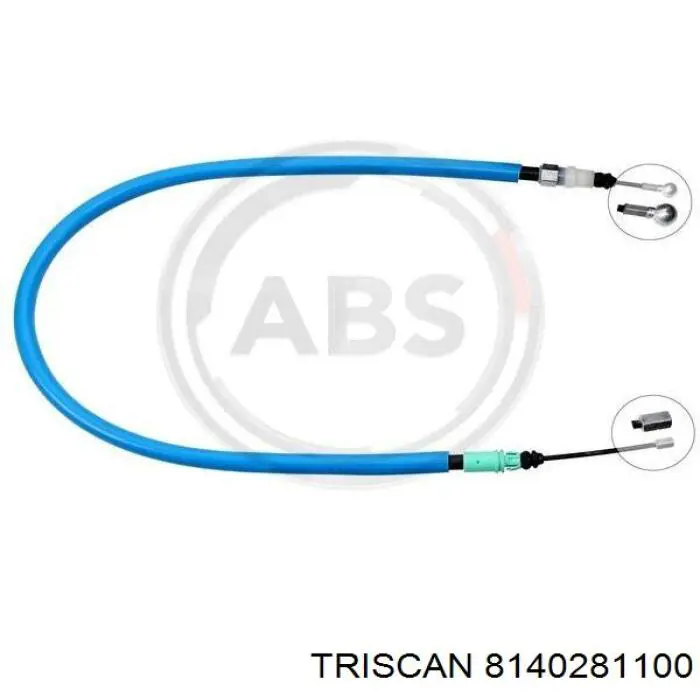 Купити 8140281100 Triscan Трос ручного гальма задній, лівий