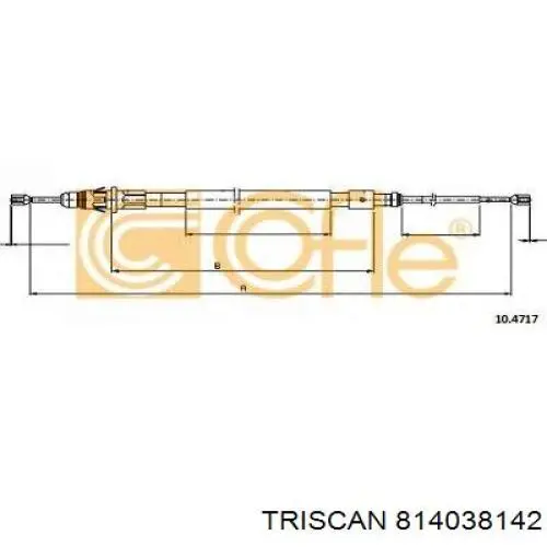 Трос ручного гальма задній, правий/лівий Linex 090156 ціна, від 10.94 USD
