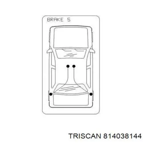 Купити 814038144 Triscan Трос ручного гальма задній, правий