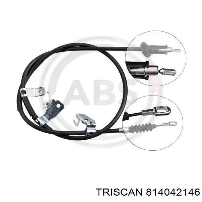 Купити 814042146 Triscan Трос ручного гальма задній, лівий