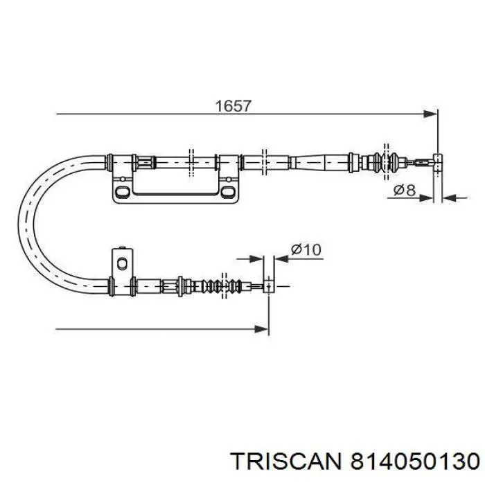 Купити GA5R44410C Mazda Трос ручного гальма задній, правий