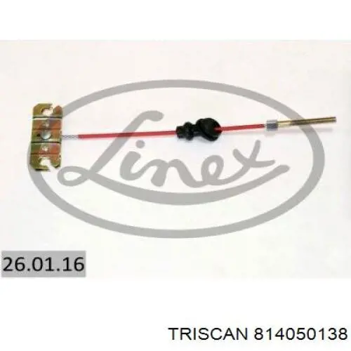 Трос стоянкового гальма задній лівий Linex 260143 ціна, від 25.57 USD