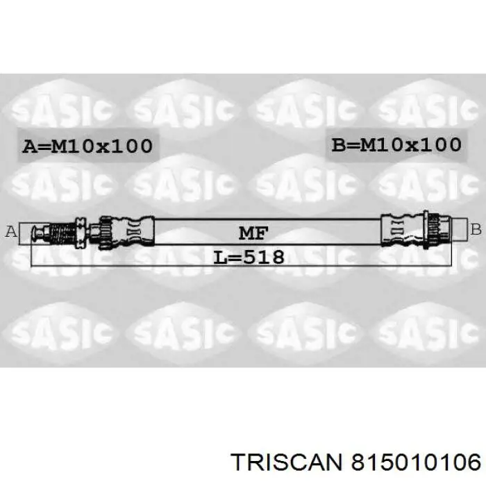 Гальмівні шланги передні 815010106 Triscan
