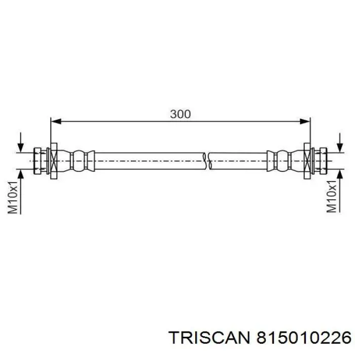 Гнучка гальмівна трубка задня Triscan 815010226