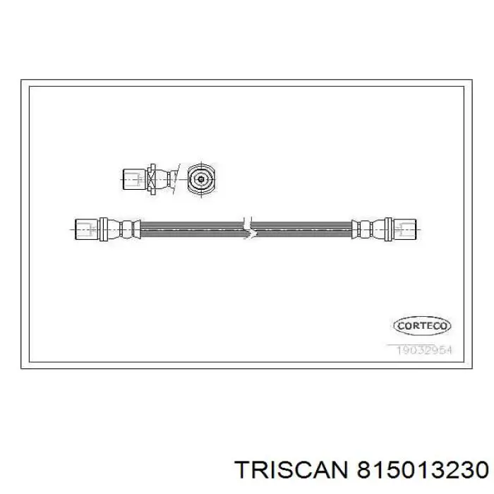 Шланг гальмівний задній Toyota Hiace 4 (H1, H2) (Тойота Хайейс)