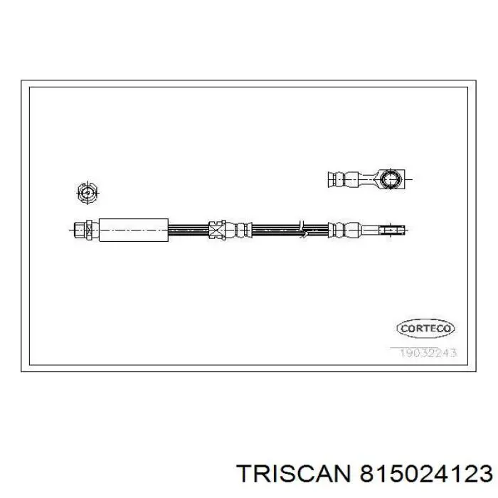 Шланг гальмівний передній 815024123 Triscan