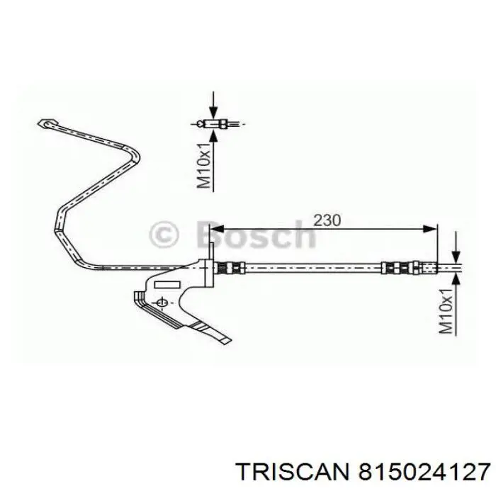 Гальмівні шланги передні 815024127 Triscan