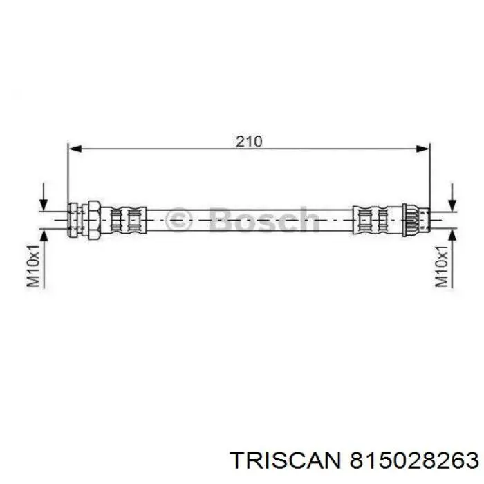 Шланг гальмівний задній, правий 815028263 Triscan