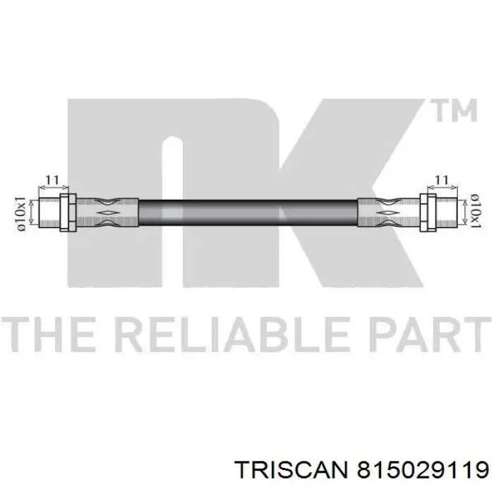 Шланг гальмівний передній Triscan 815029119