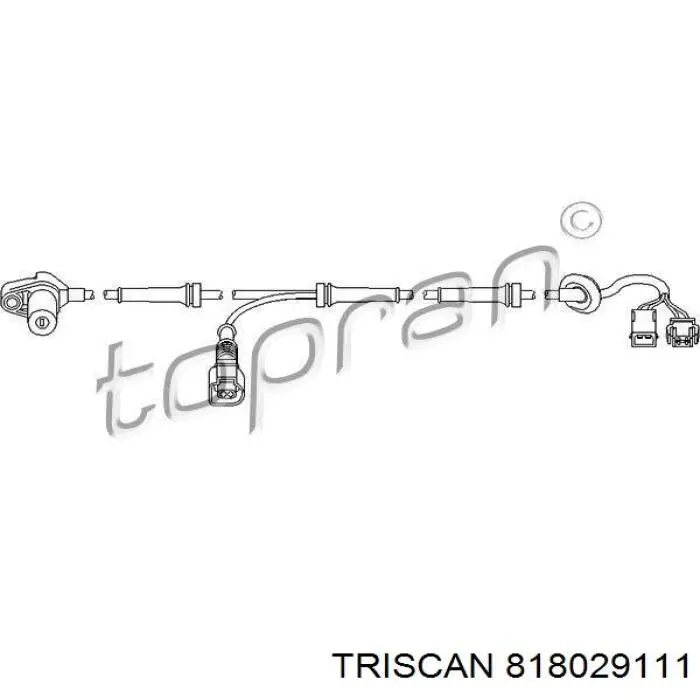 Датчик ABS передній Hans Pries (Topran) 110483 ціна, від 15.49 USD