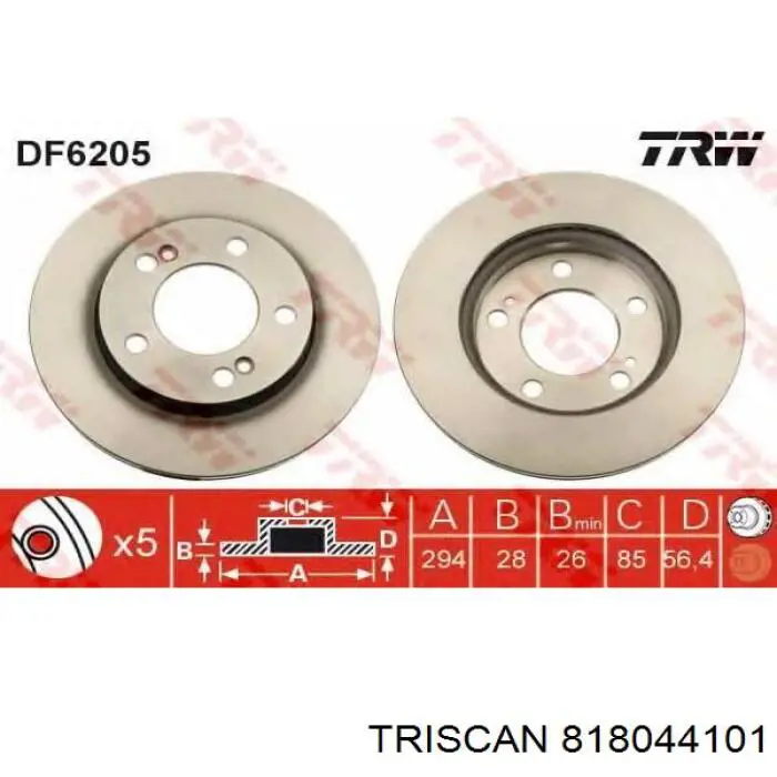 Датчик АБС передній 818044101 Triscan